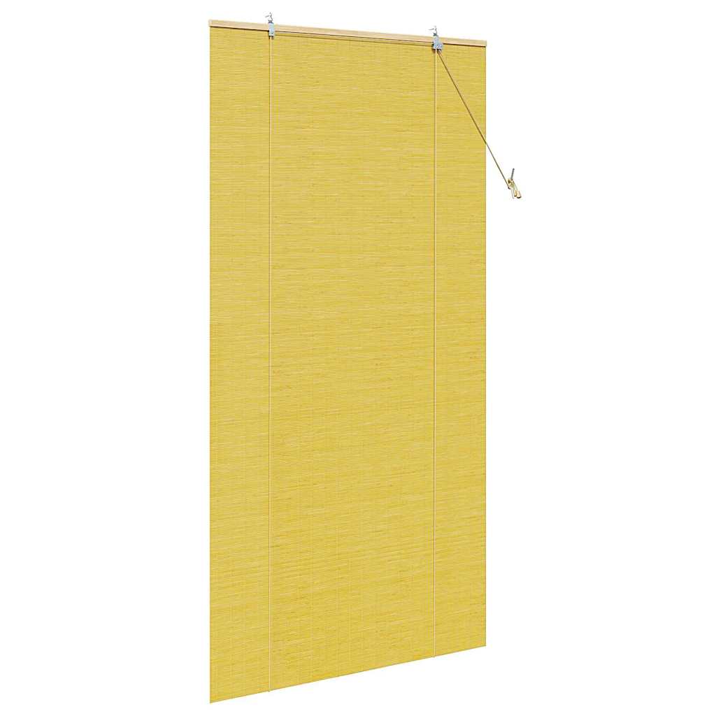 Roller Blind Yellow 120 x 220 cm Bamboo