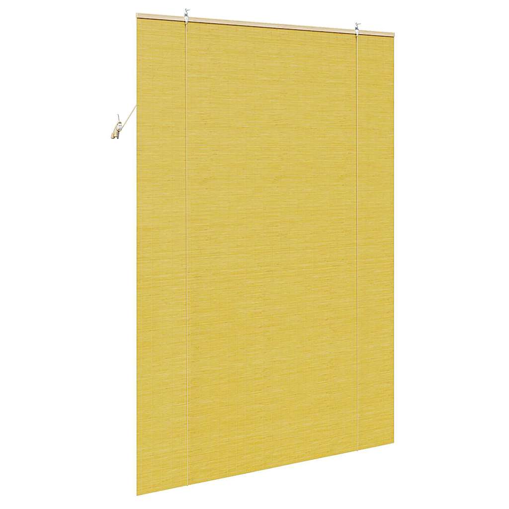 Roller Blind Yellow 150 x 220 cm Bamboo