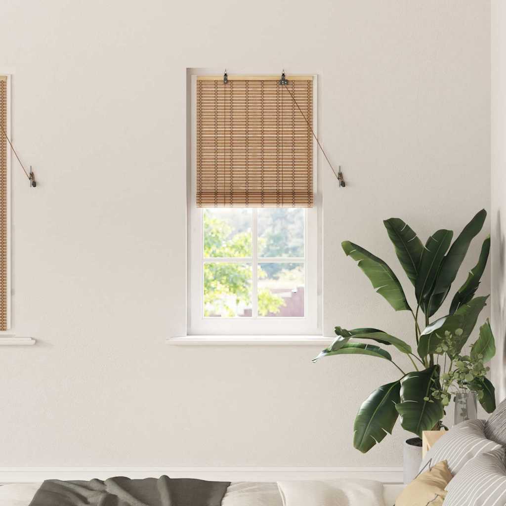 Roller Blind with Curtains Manual Nature 60 x 160 cm Bamboo