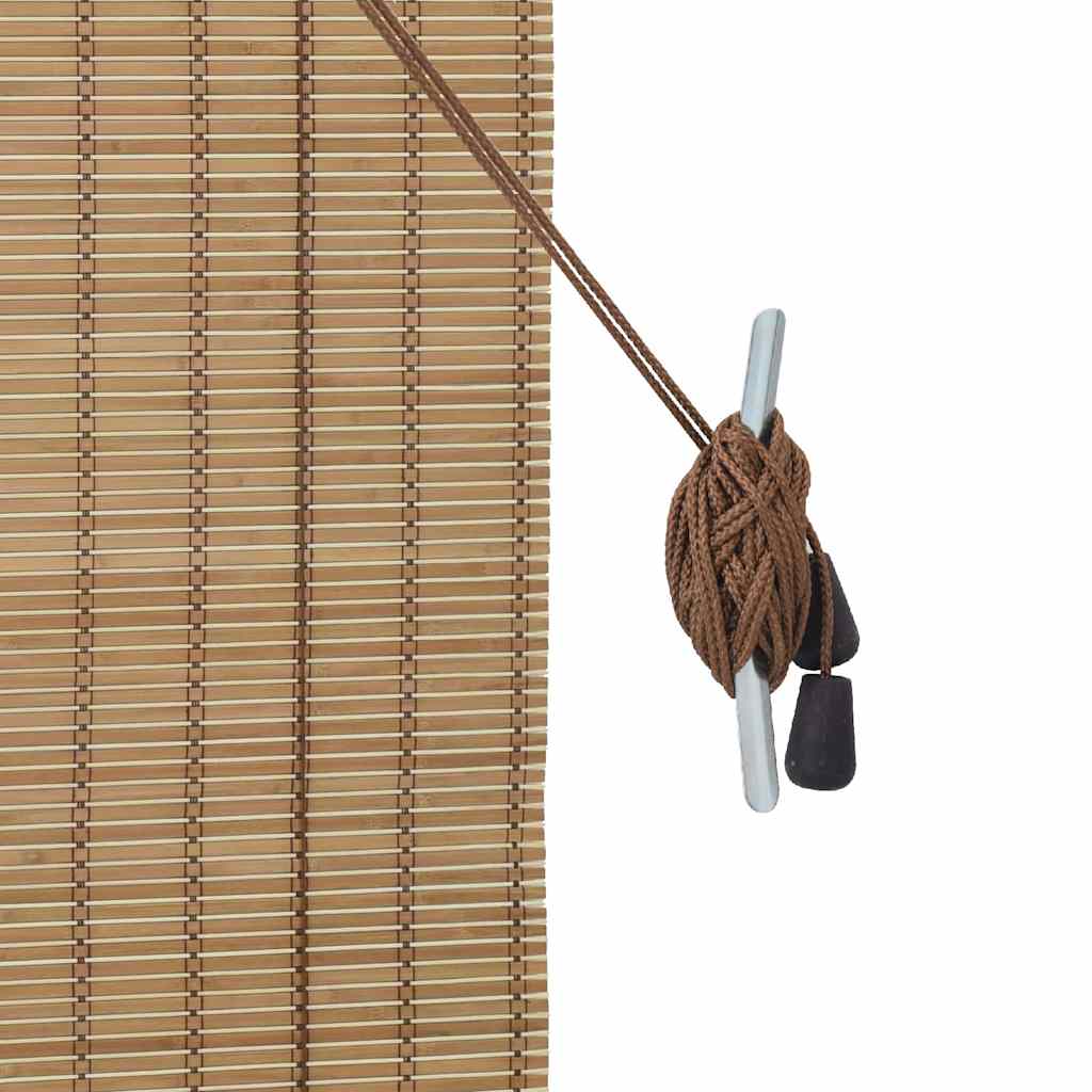 Roller Blind with Curtains Manual Nature 60 x 220 cm Bamboo