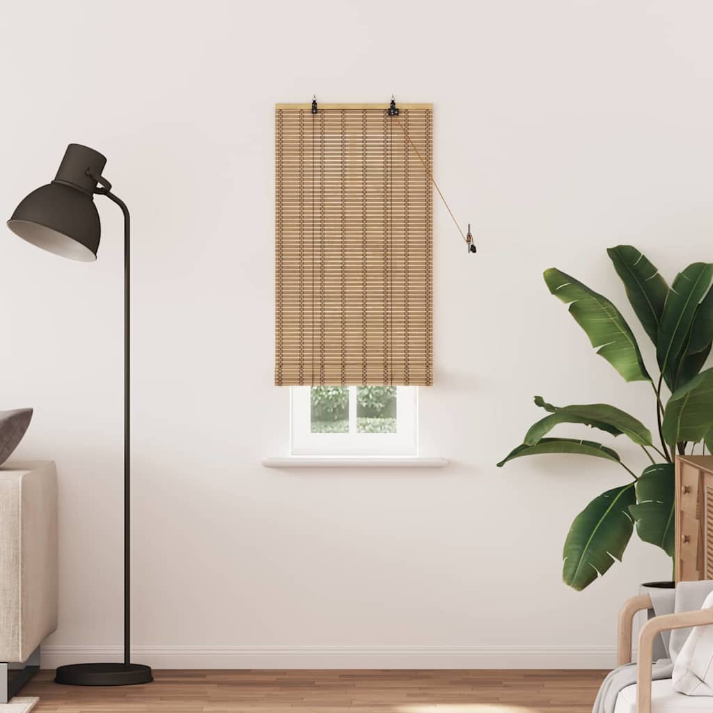 Roller Blind with Curtains Manual Nature 60 x 220 cm Bamboo