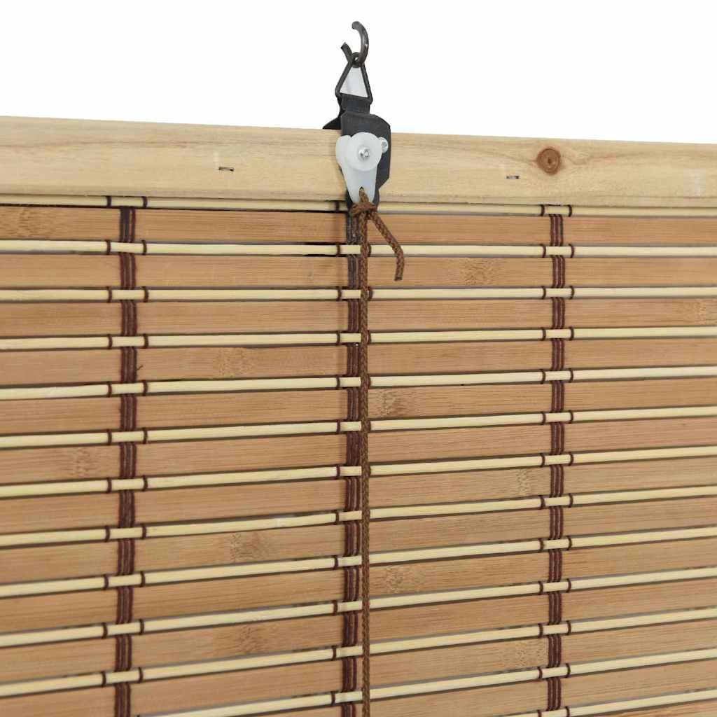 Roller Blind with Curtains Manual Nature 100 x 220 cm Bamboo