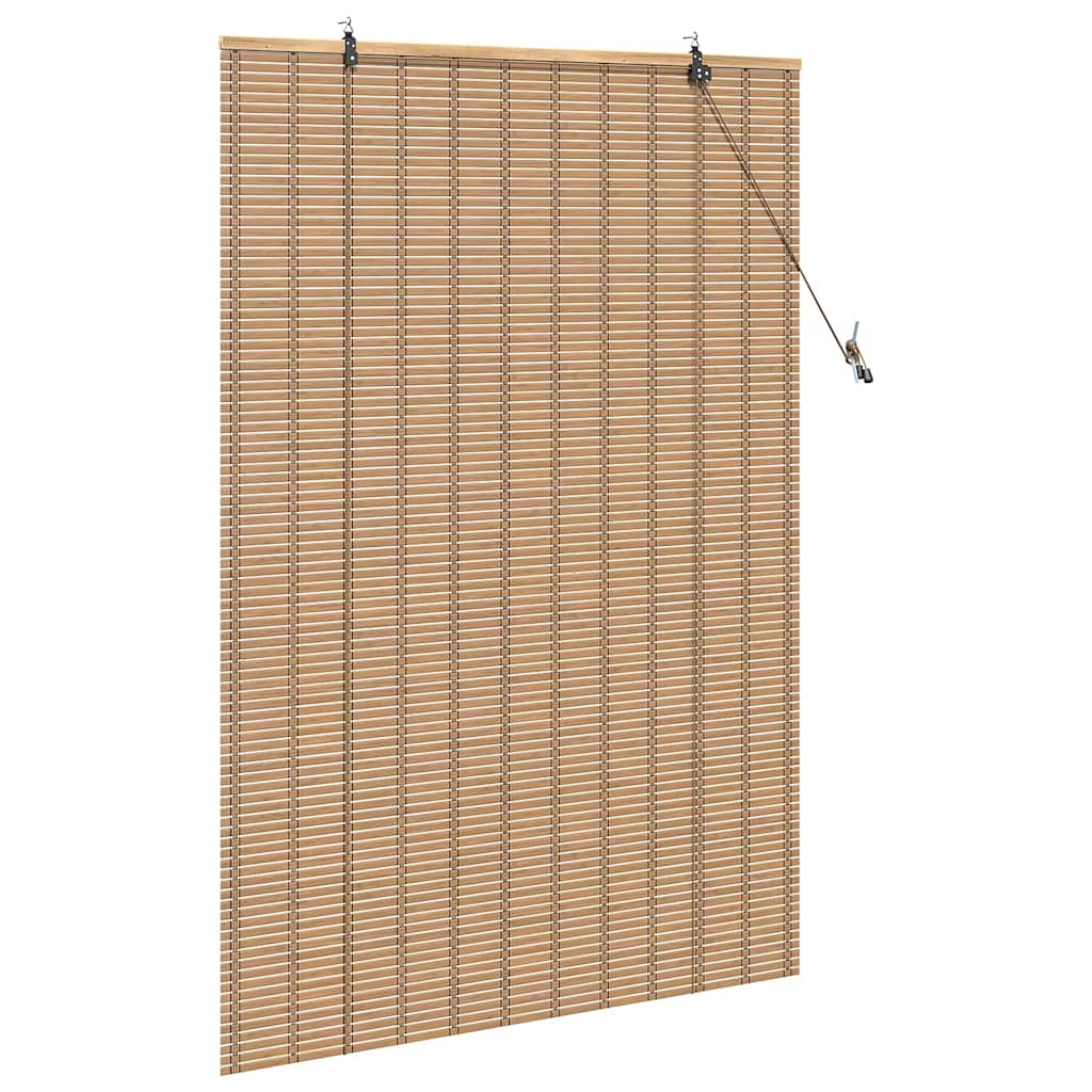 Roller Blind with Curtains Manual Nature 110 x 160 cm Bamboo