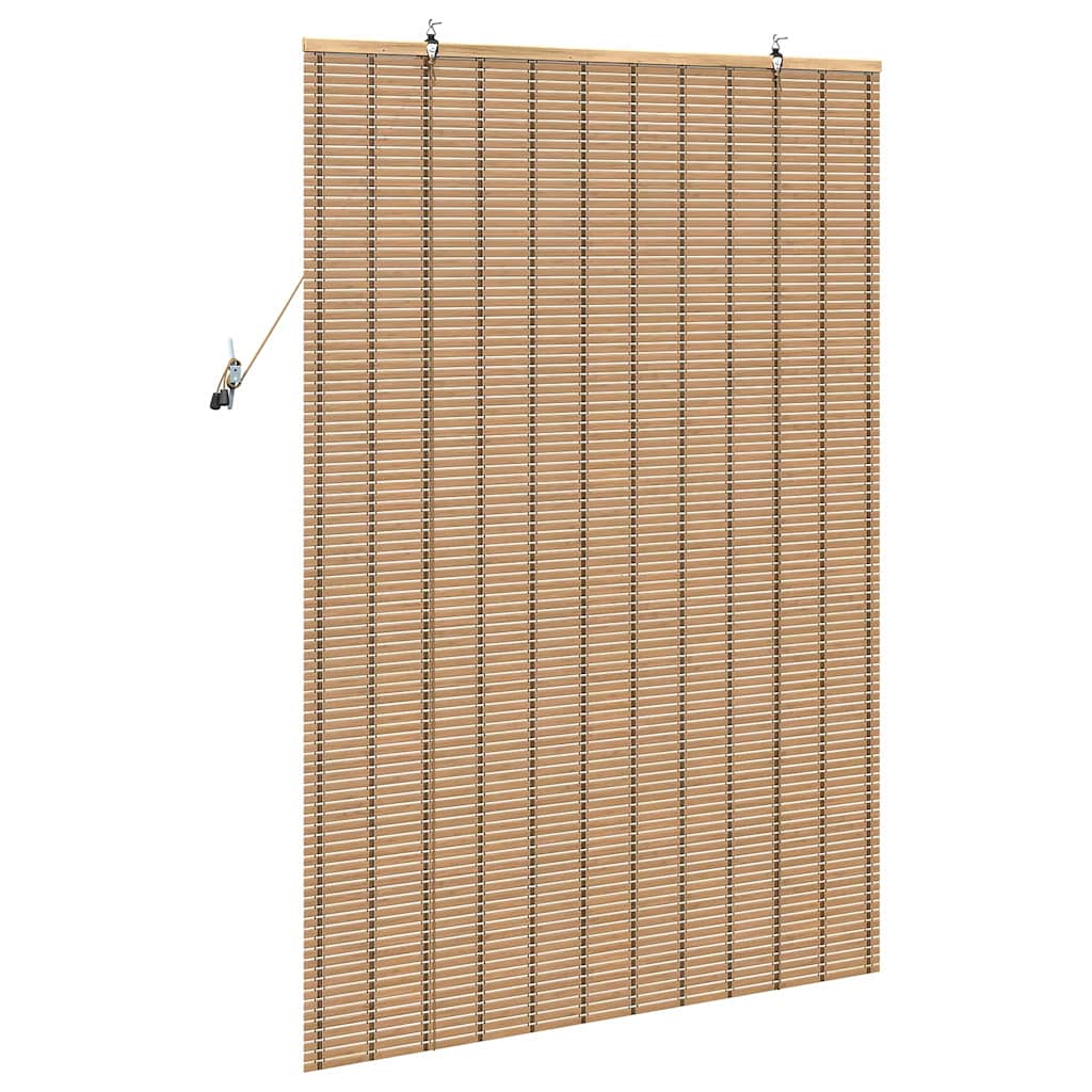 Roller Blind with Curtains Manual Nature 110 x 160 cm Bamboo