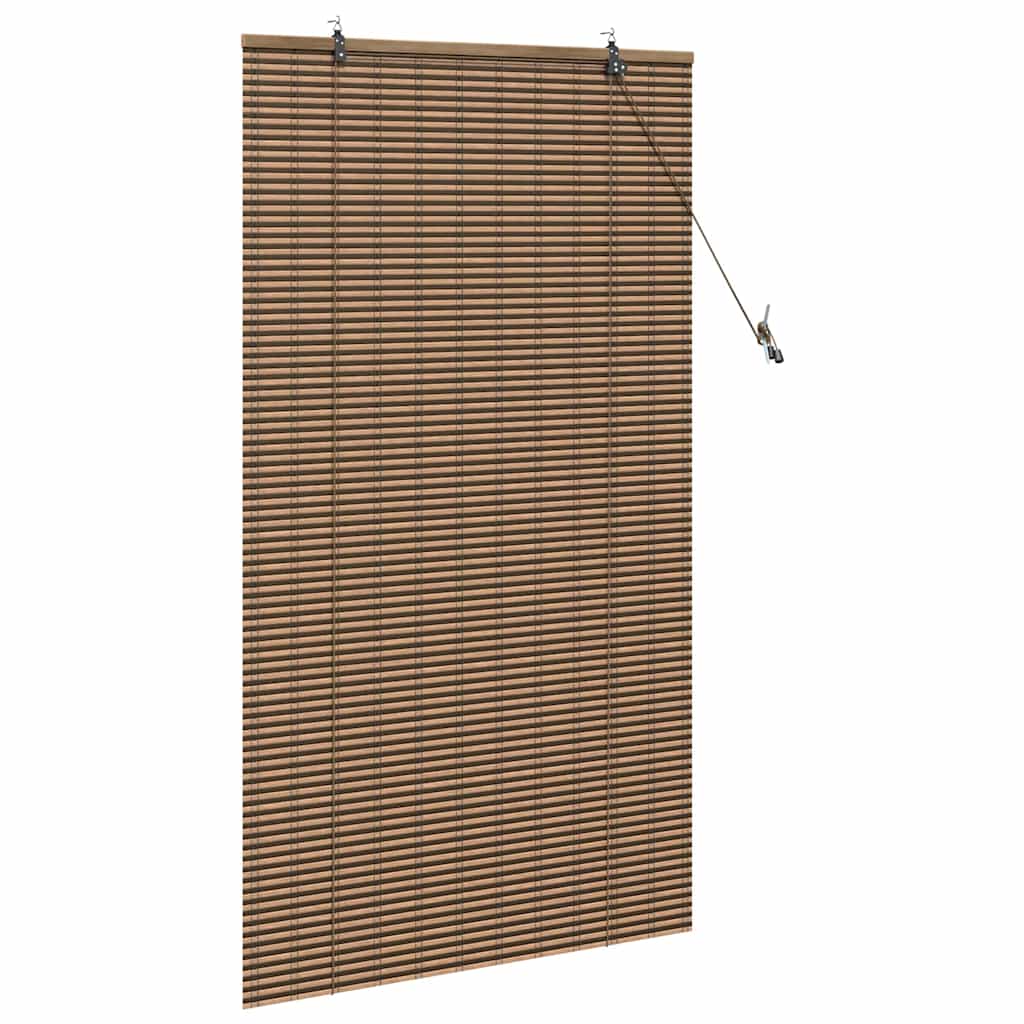 Roller Blind with Curtains Manual Brown 80 x 160 cm Bamboo