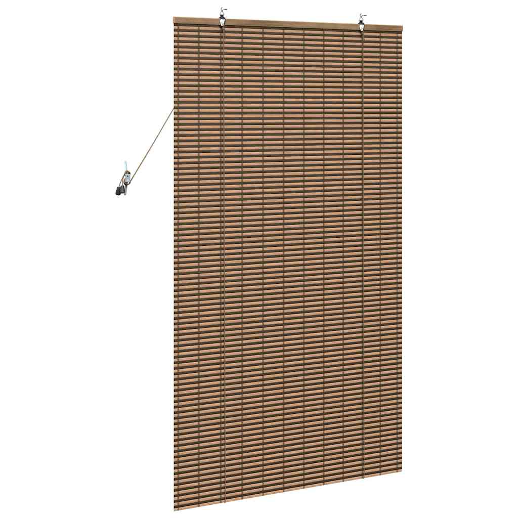 Roller Blind with Curtains Manual Brown 80 x 160 cm Bamboo