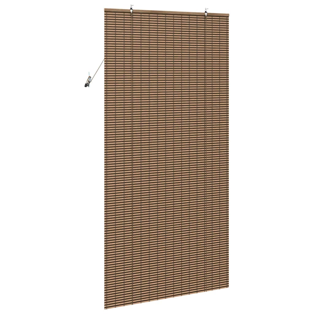 Roller Blind with Curtains Manual Brown 100 x 220 cm Bamboo