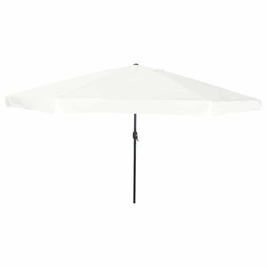 Garden Parasol Sand 394 x 394 x 248 cm Polyester and Steel