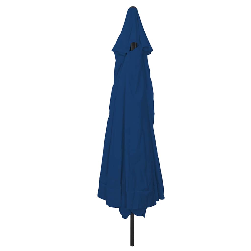 Garden Parasol 394 x 394 x 248 cm Polyester and Steel Azurblau
