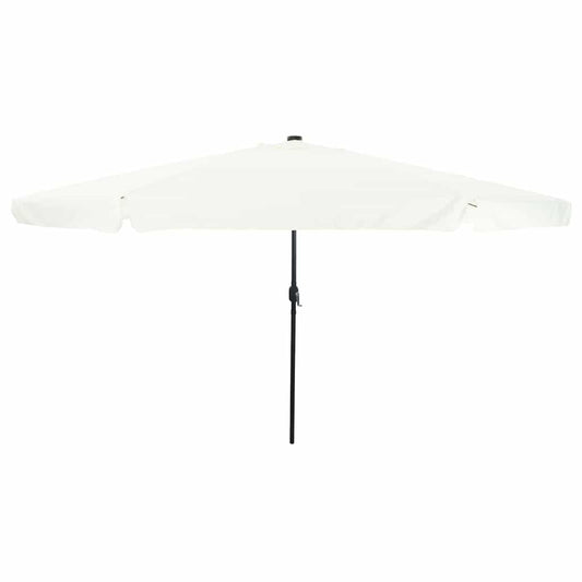 Garden Parasol Sand and Anthracite 395 x 395 x 245 cm Polyester