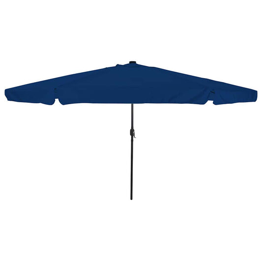 Garden Parasol 395 x 395 x 245 cm Polyester Round Azurblau