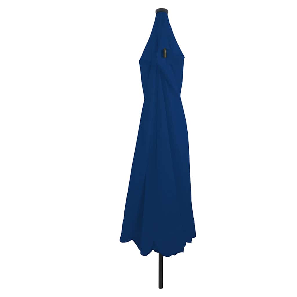 Garden Parasol 395 x 395 x 245 cm Polyester Round Azurblau