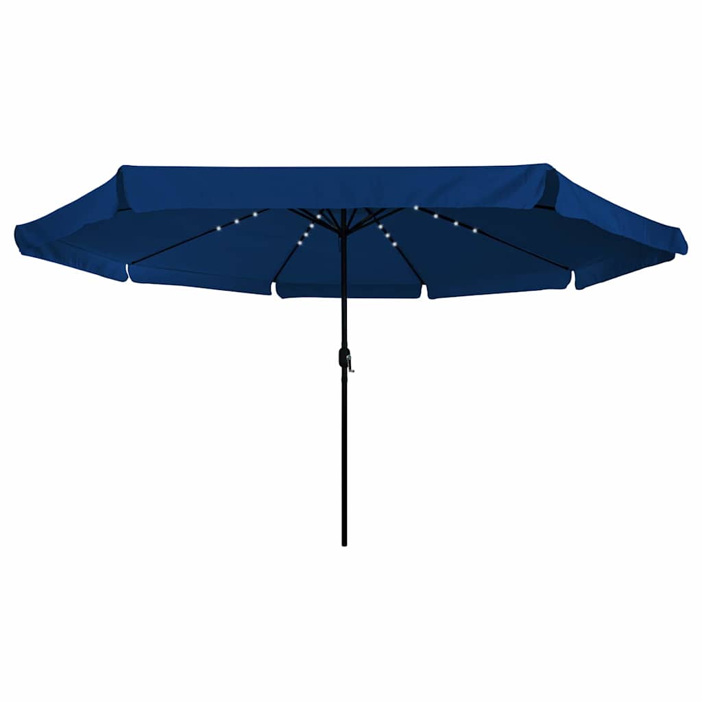 Garden Parasol 395 x 395 x 245 cm Polyester Round Azurblau