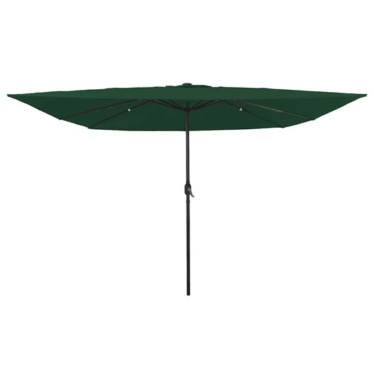 Garden Parasol Green 295 x 295 x 245 cm Polyester and Steel