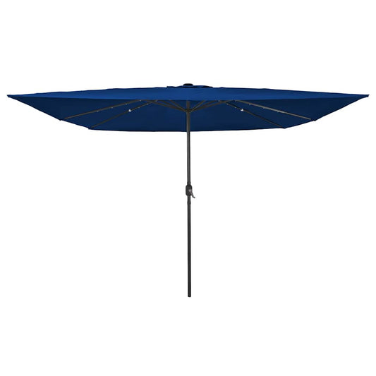 Garden Parasol 295 x 295 x 245 cm Polyester and Steel Azurblau