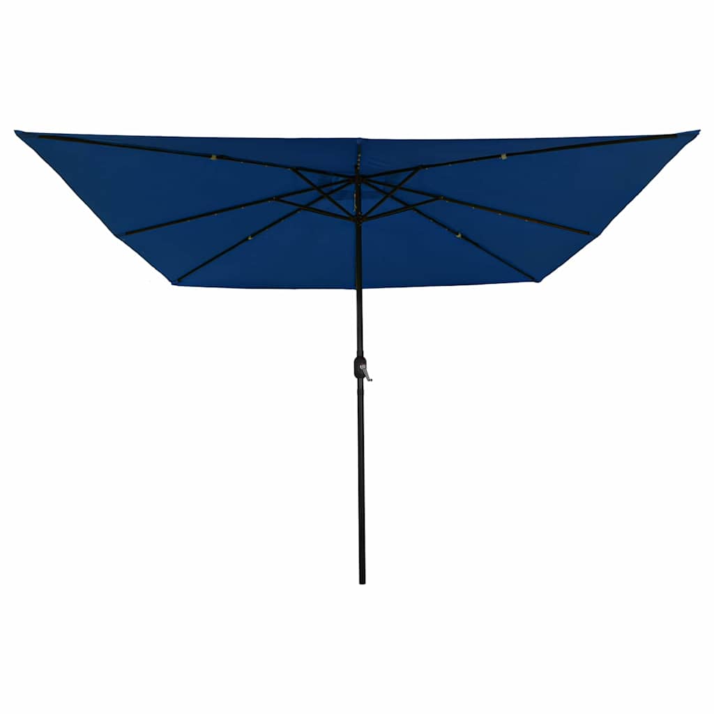 Garden Parasol 295 x 295 x 245 cm Polyester and Steel Azurblau