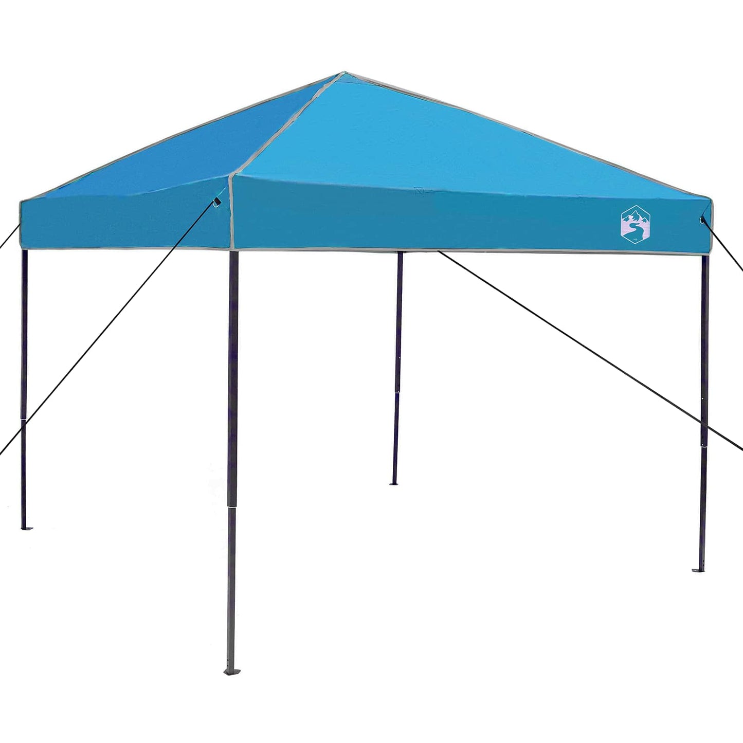 Camping Tent Set Folding 2 pcs Blue Taffeta and Fabric
