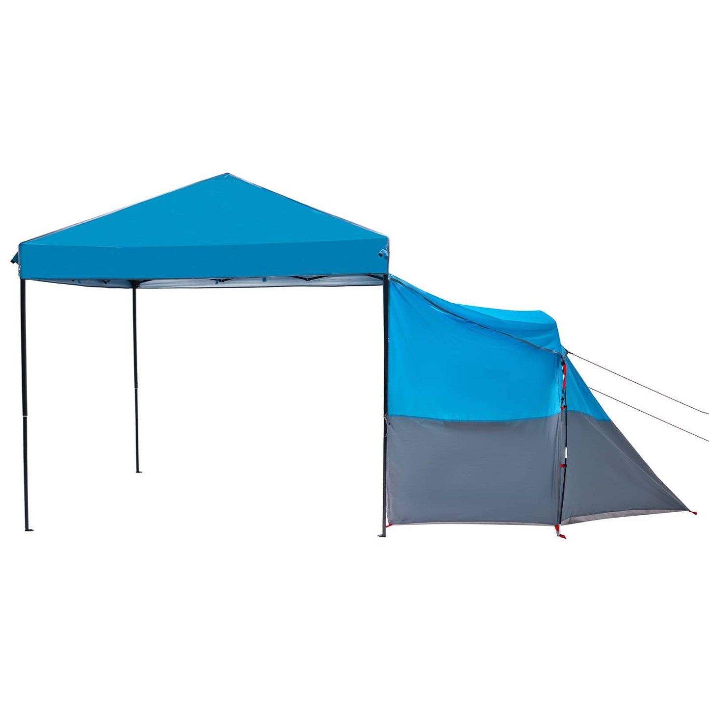 Camping Tent Set Folding 2 pcs Blue Taffeta and Fabric