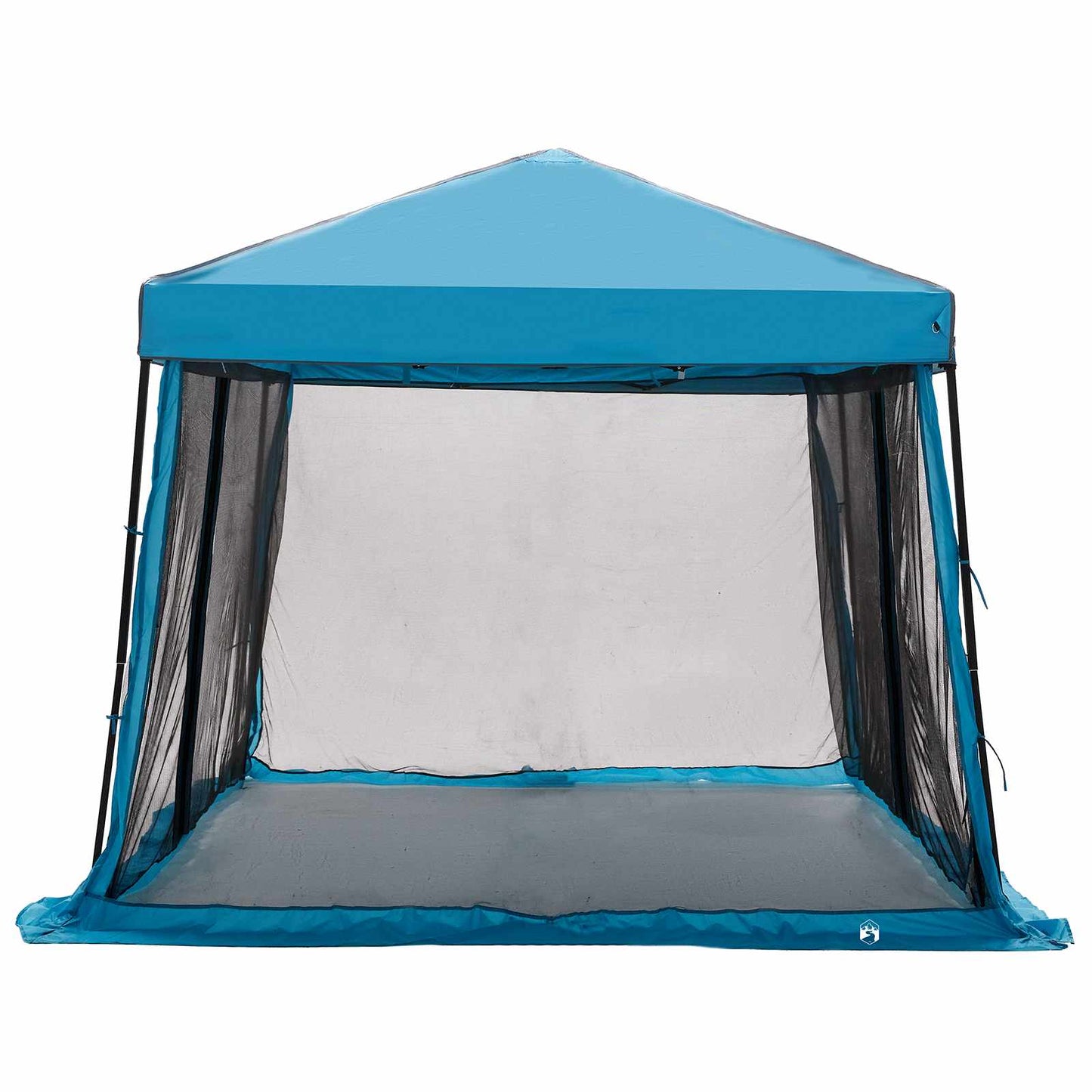 Camping Tent Set Folding 2 pcs Blue Taffeta and Fabric