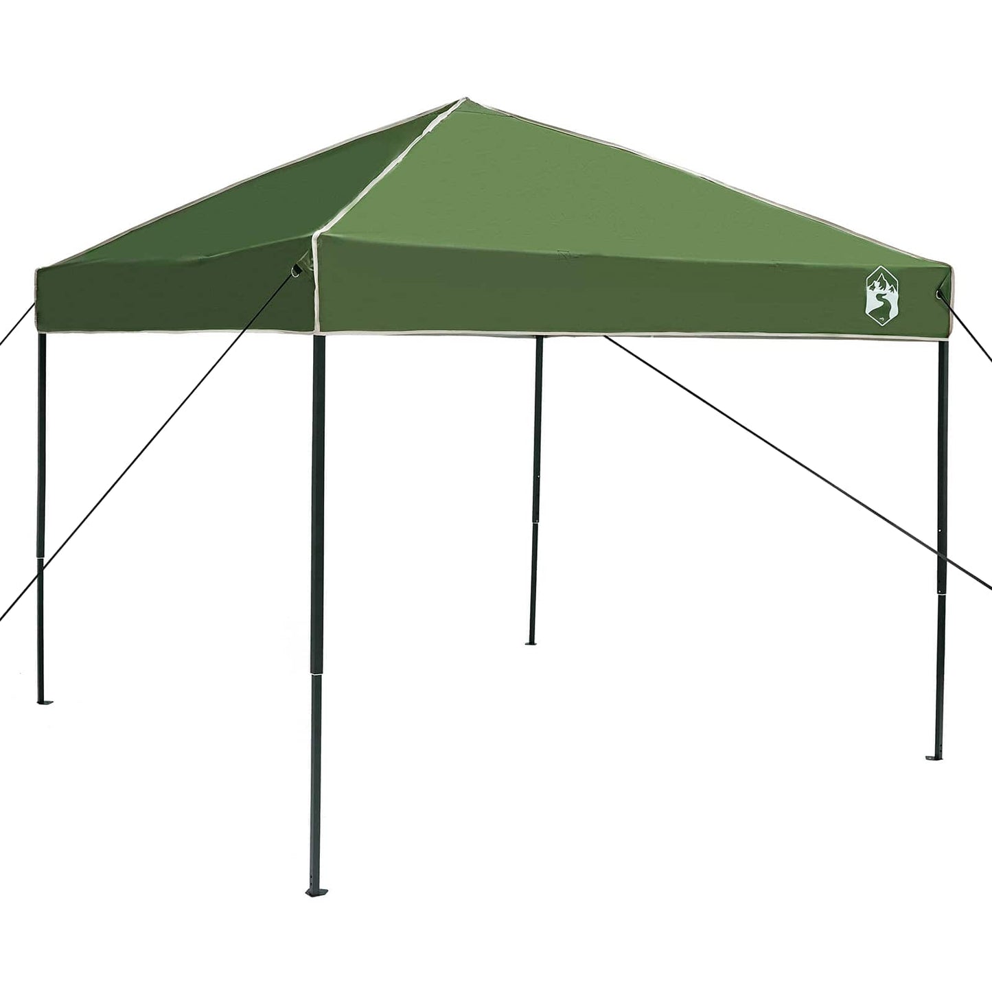 Camping Tent Set Folding 2 pcs Green Taffeta and Fabric