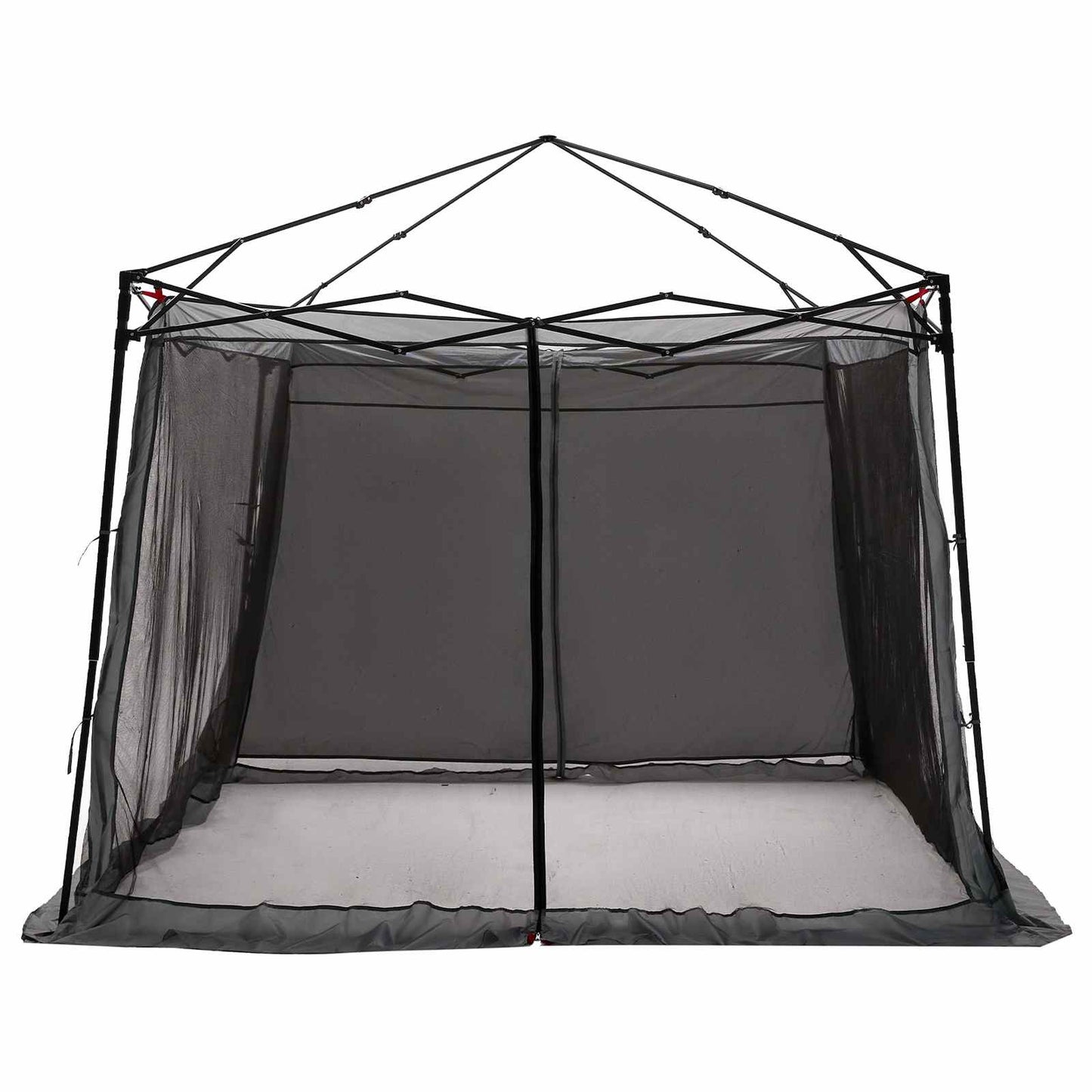 Camping Tent Set 2 pcs Grey and Orange Taffeta and Fabric