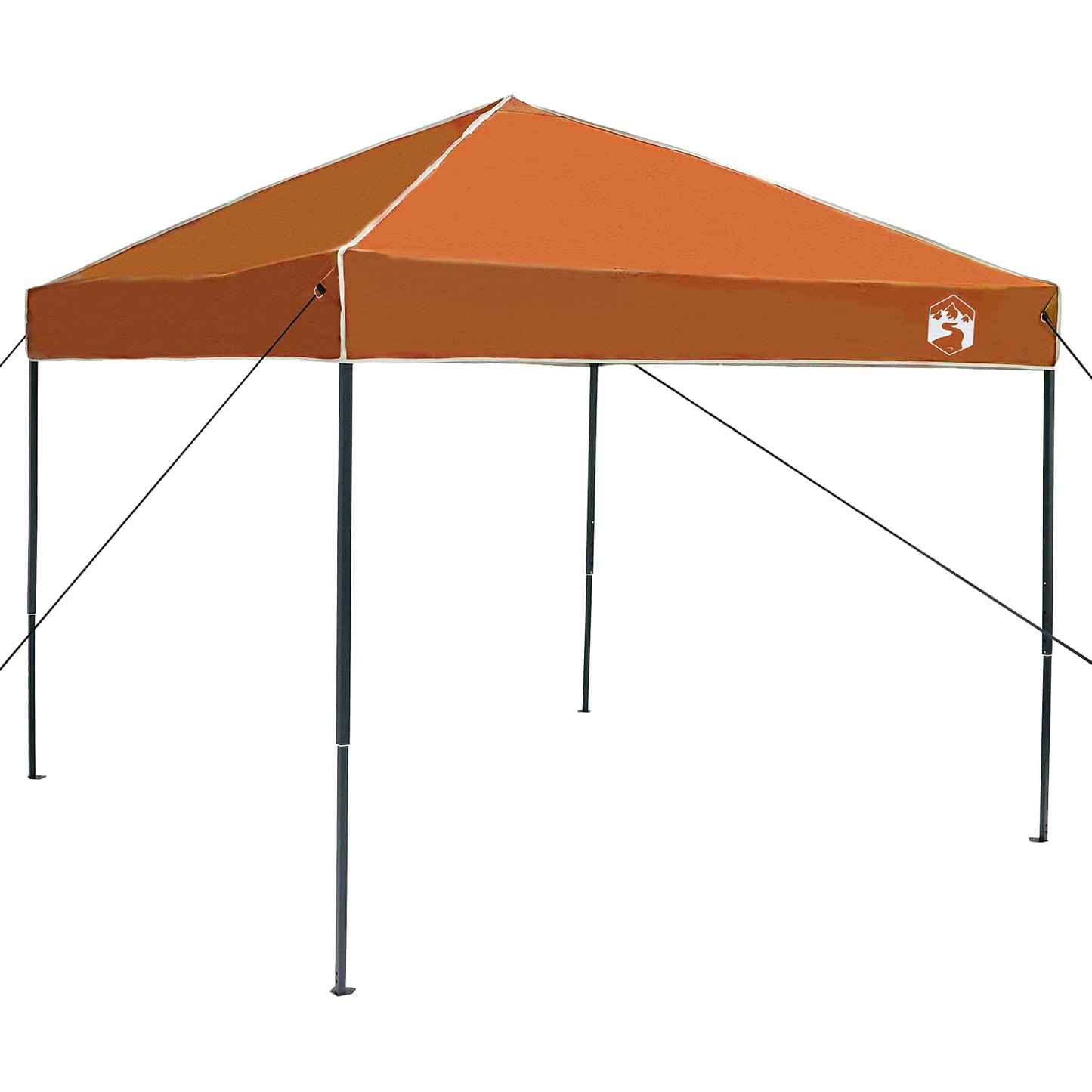 Camping Tent Set 2 pcs Grey and Orange Taffeta and Fabric