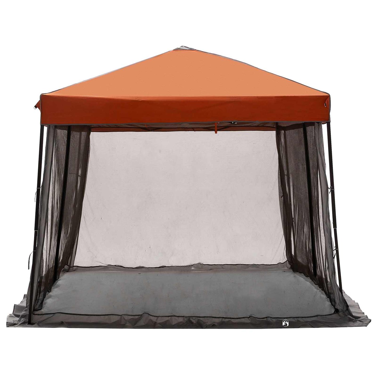 Camping Tent Set 2 pcs Grey and Orange Taffeta and Fabric