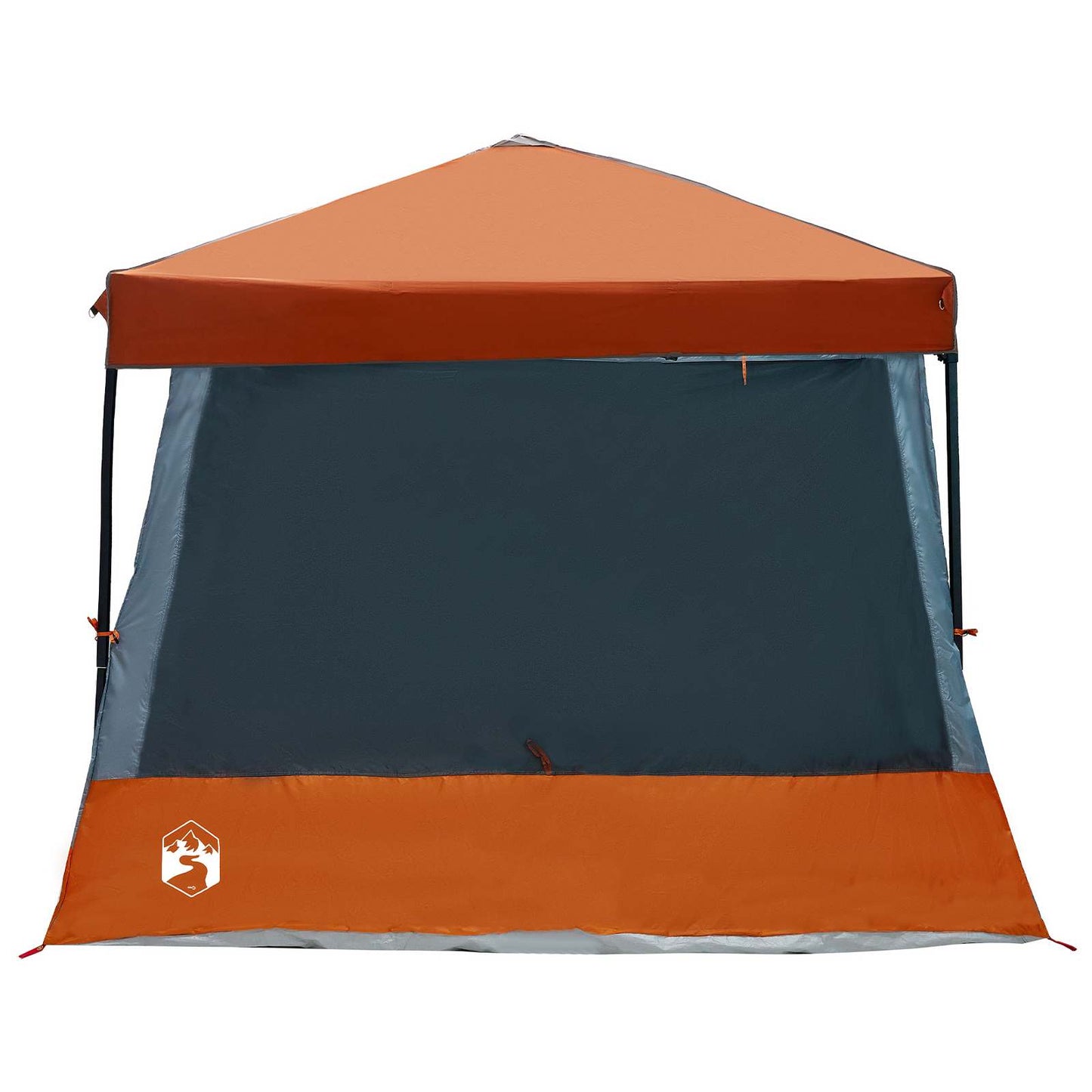 Camping Tent Set 2 pcs Grey and Orange Taffeta and Fabric