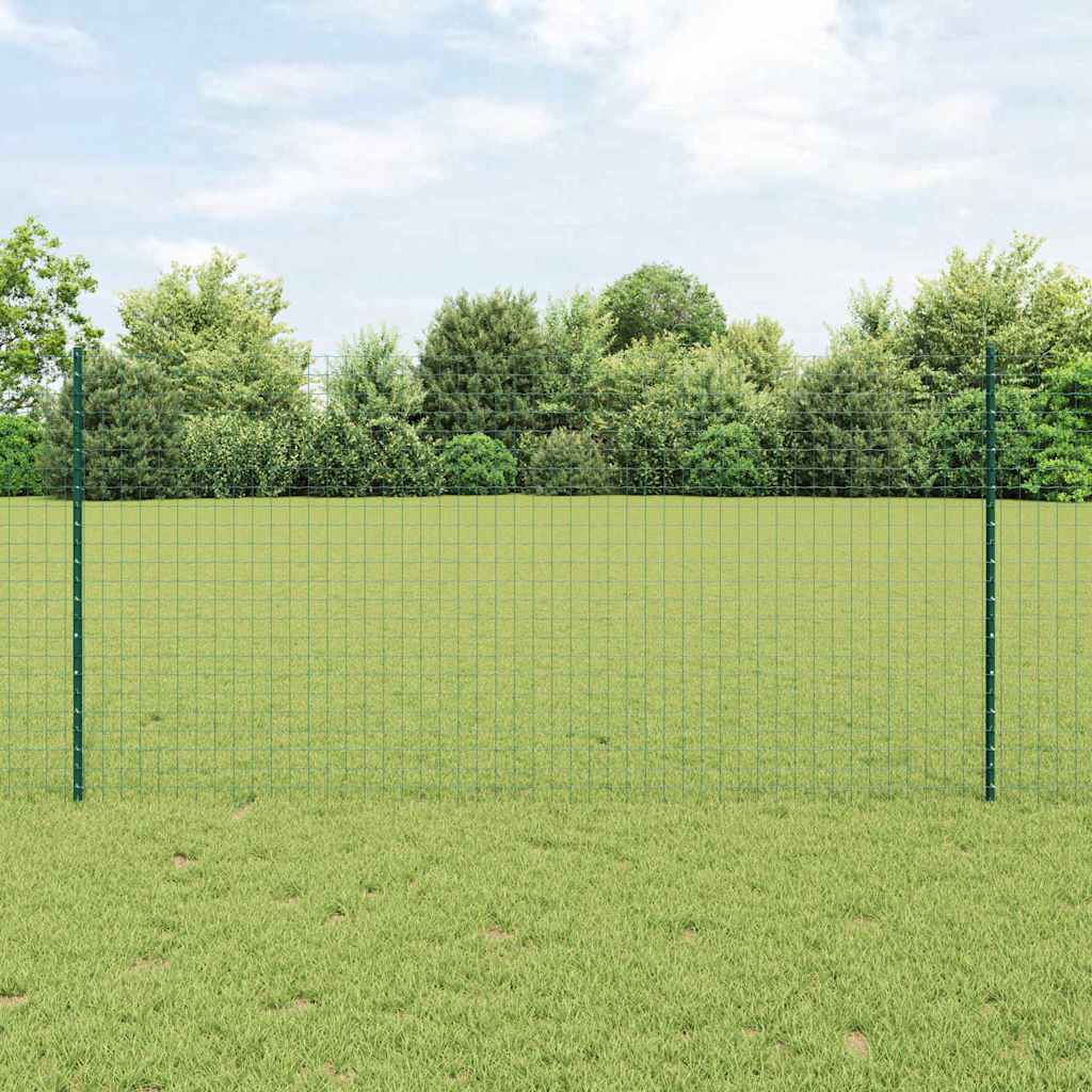 Fence Post 22 pcs Green 160 cm Steel