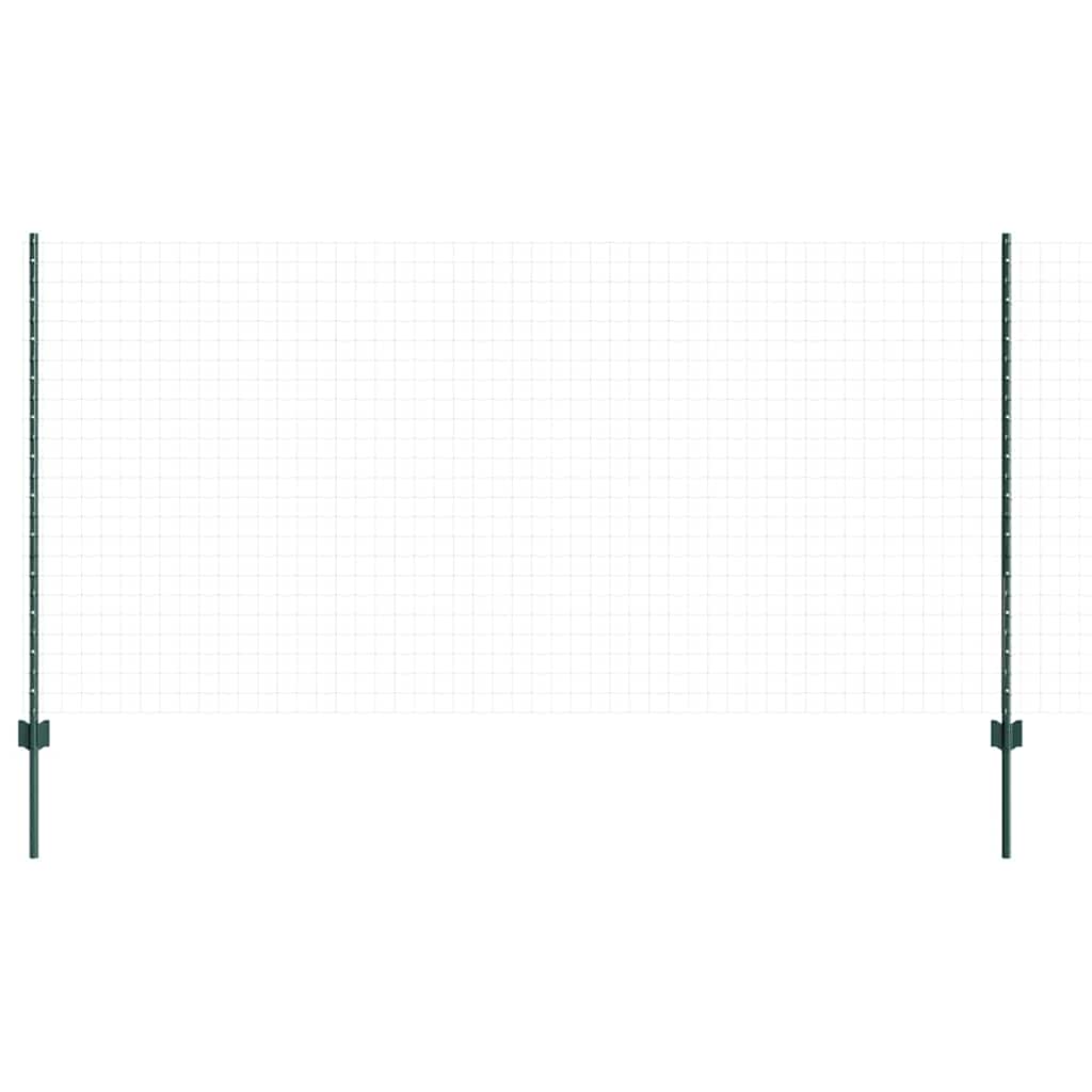 Fence Post 22 pcs Green 160 cm Steel
