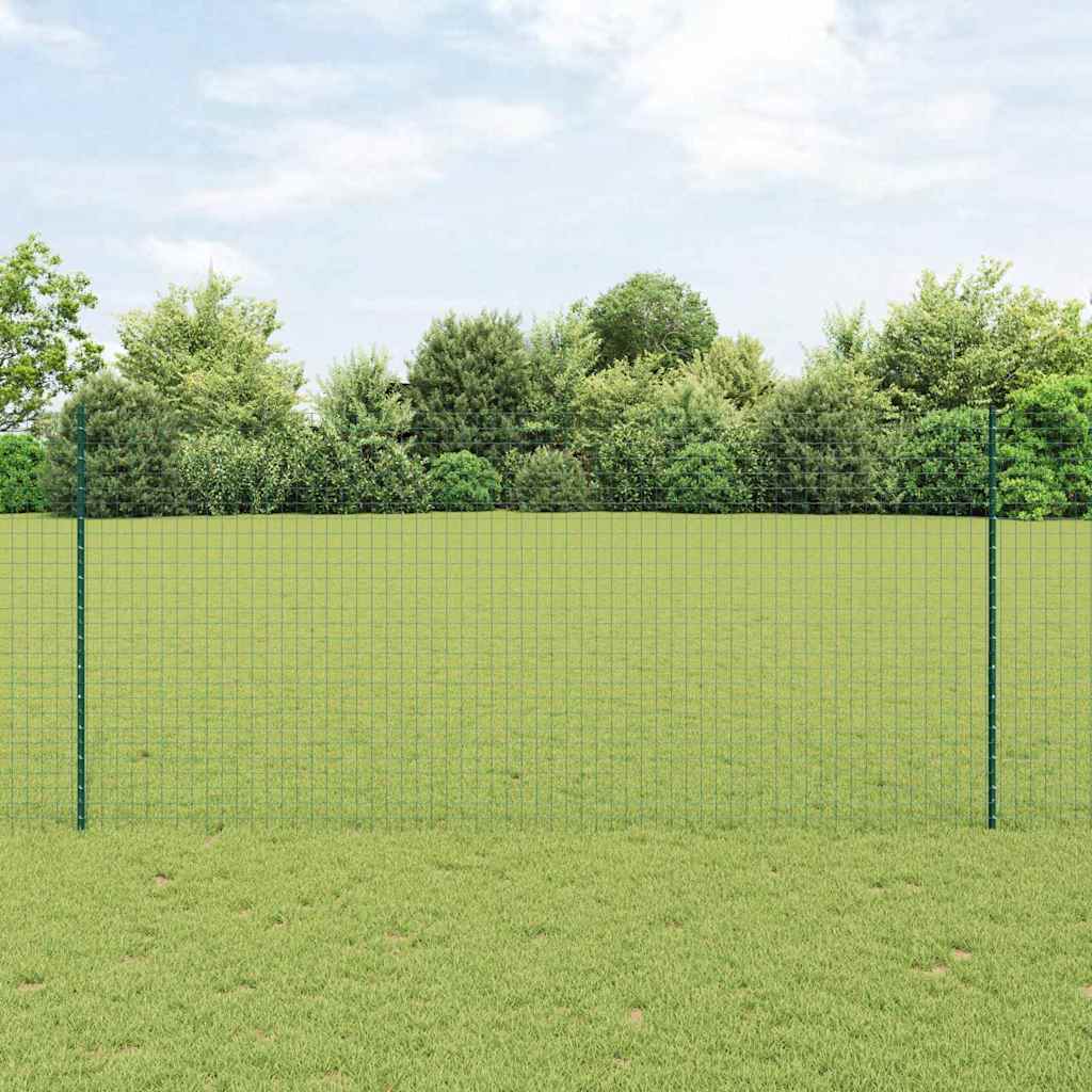Fence Post 22 pcs Green 180 cm Steel