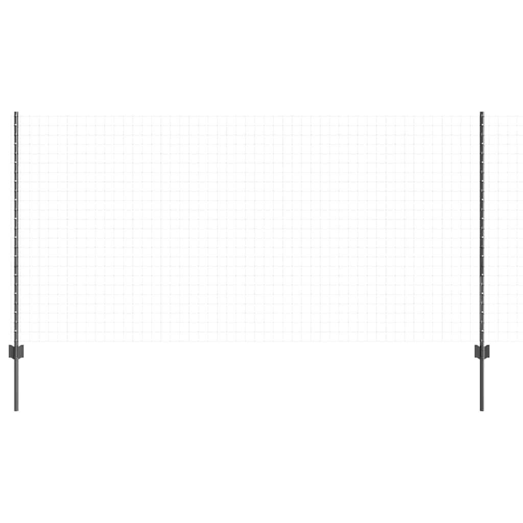 Fence Post 22 pcs Grey 160 cm Steel