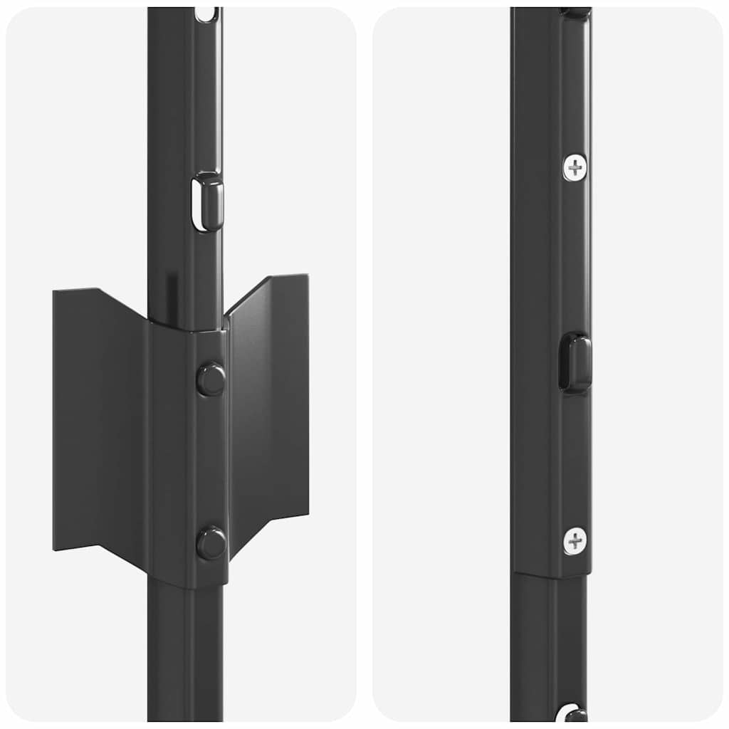 Fence Post 22 pcs Grey 200 cm Steel