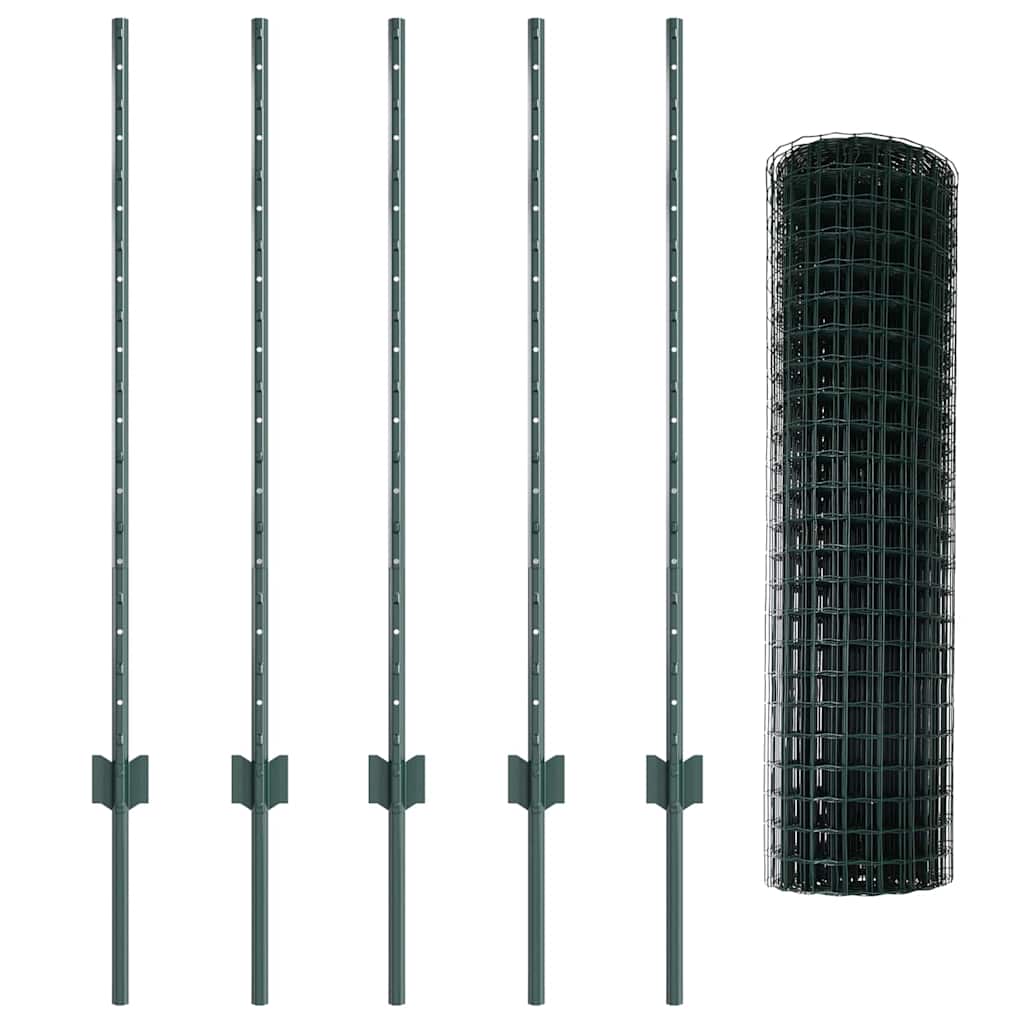 Fence with Post Green