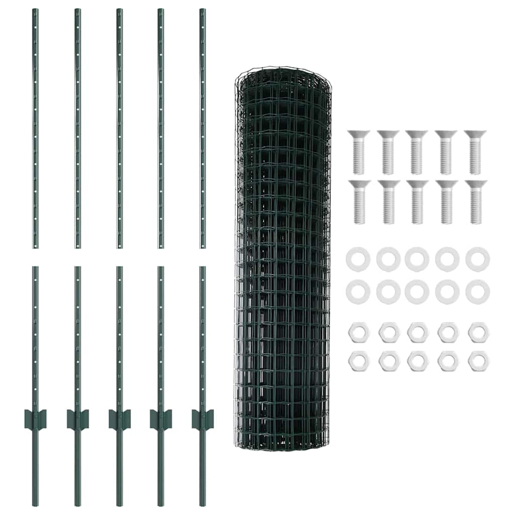 Fence with Post Green