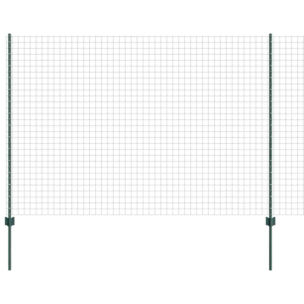 Welded Wire Fence 10 x 1.6 m (W x H) PVC-Coated Steel Green