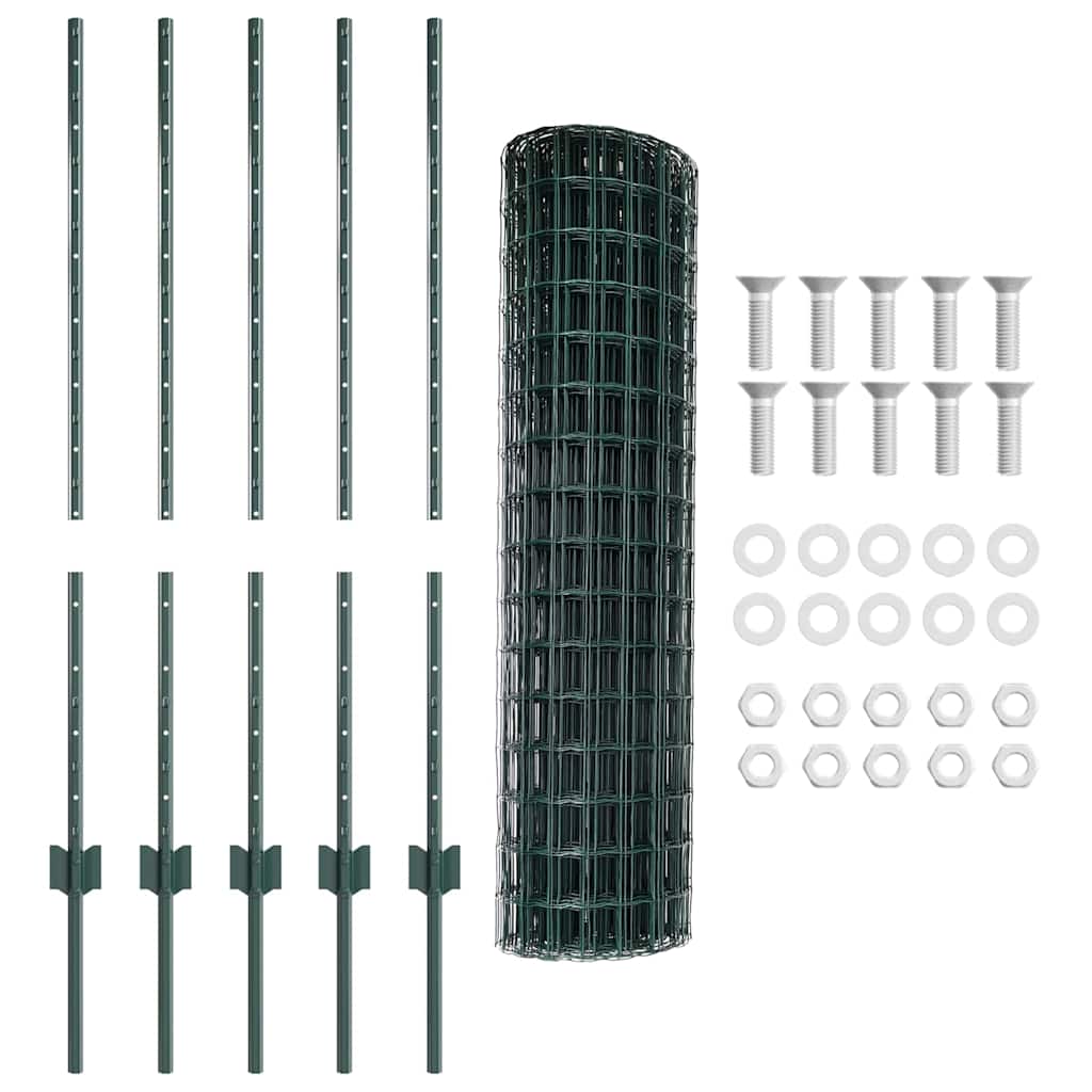 Fence with Post Green