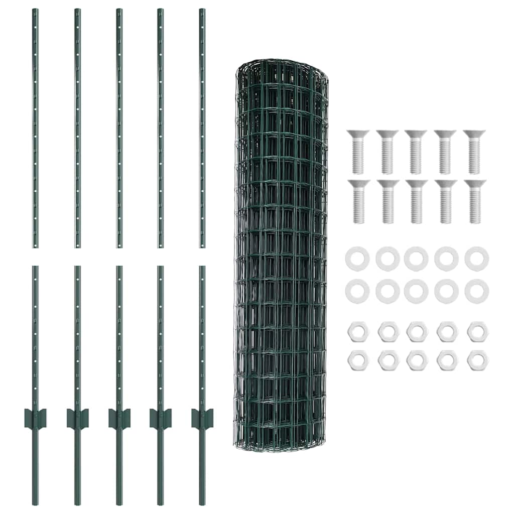 Fence with Post Green