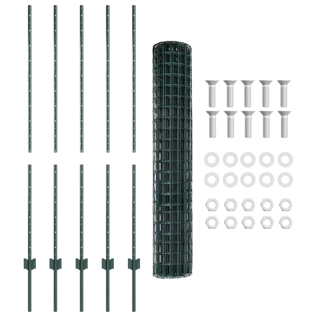 Fence with Post Green