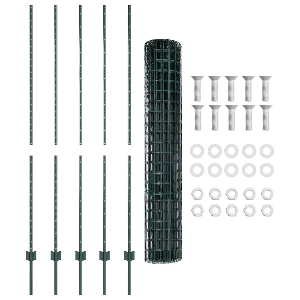 Fence with Post Green