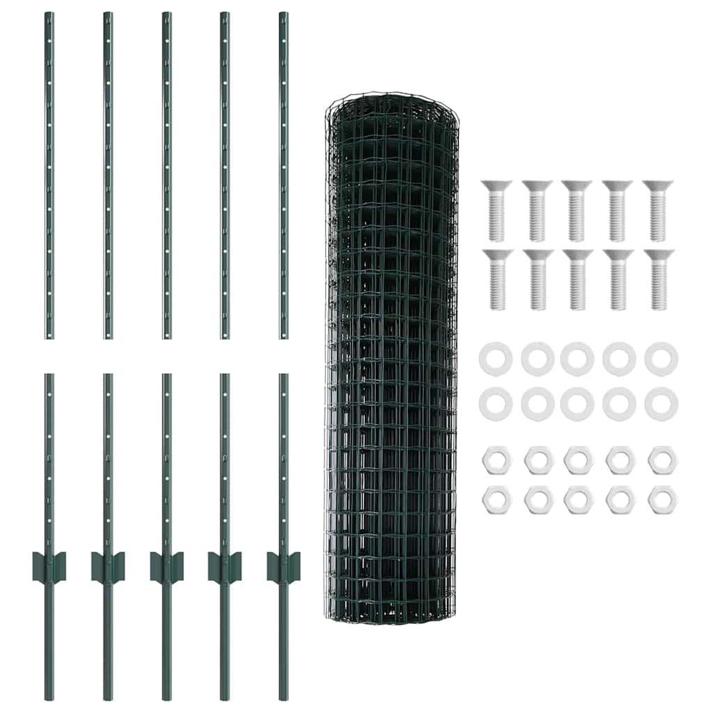 Fence with Post Green