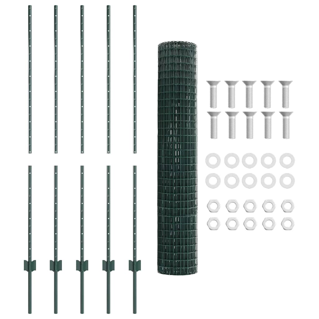 Fence with Post Green