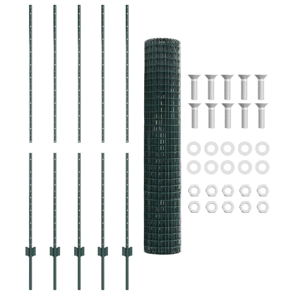 Fence with Post Green
