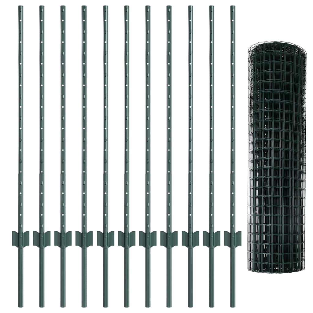 Fence with Post Green