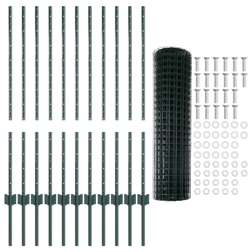 Fence with Post Green