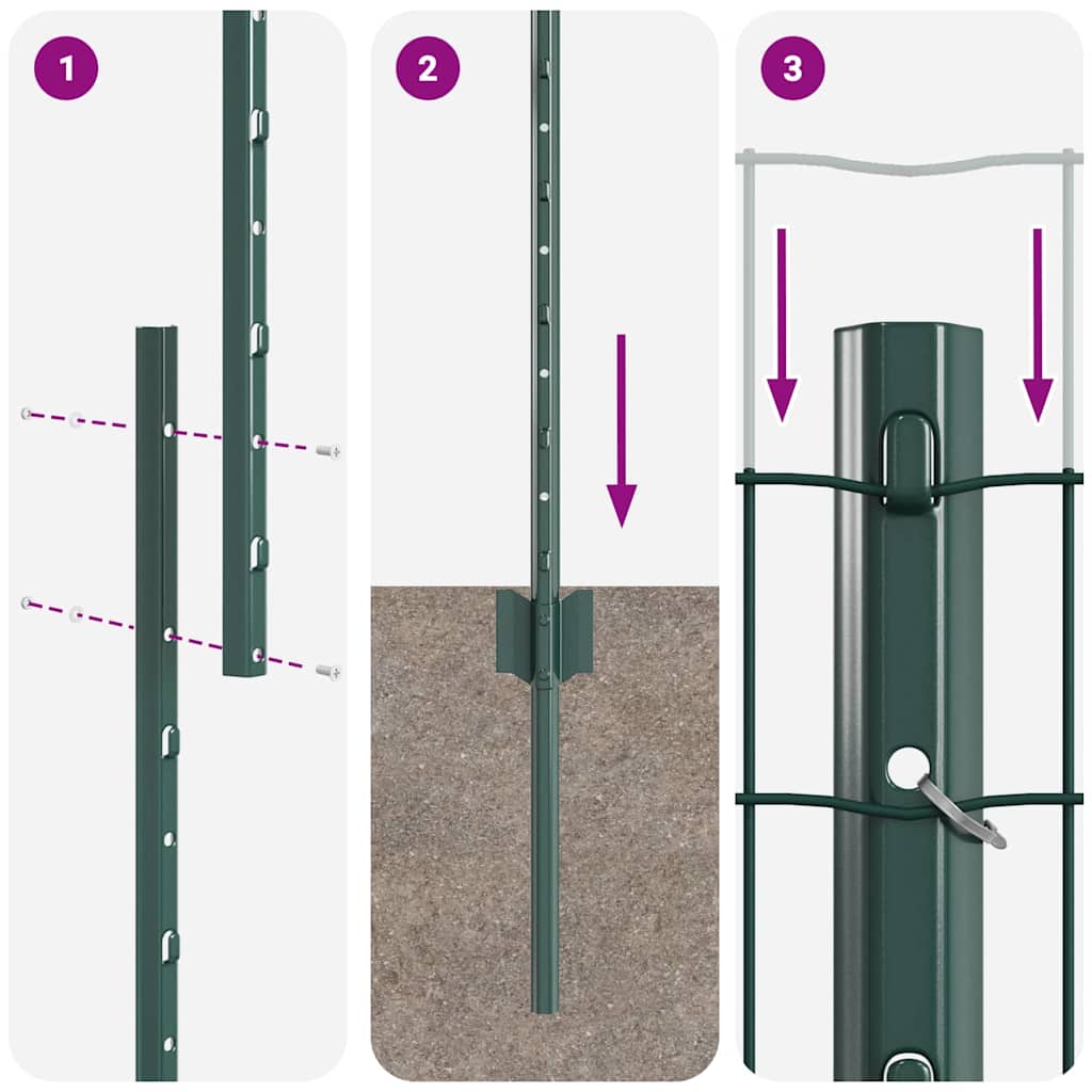 Fence with Post Green