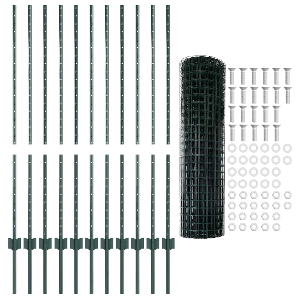 Fence with Post Green