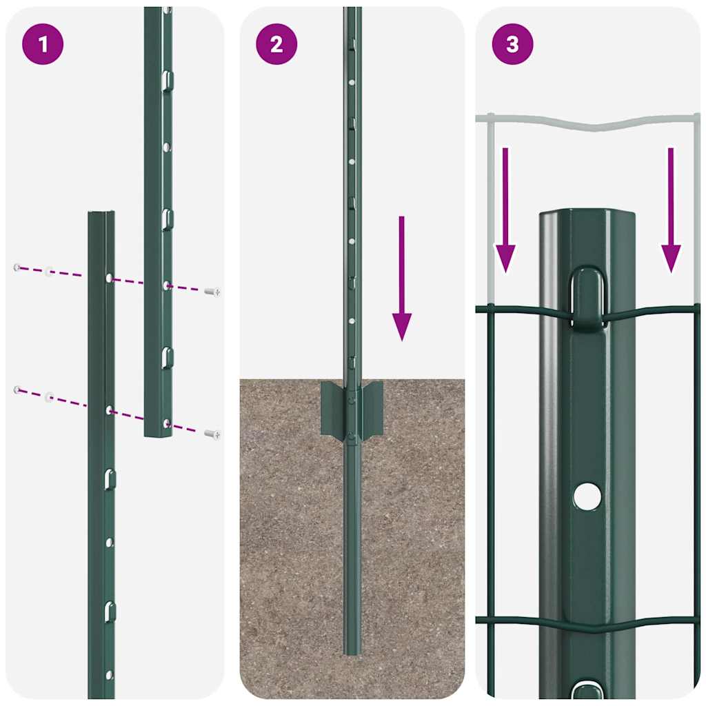 Fence with Post Green