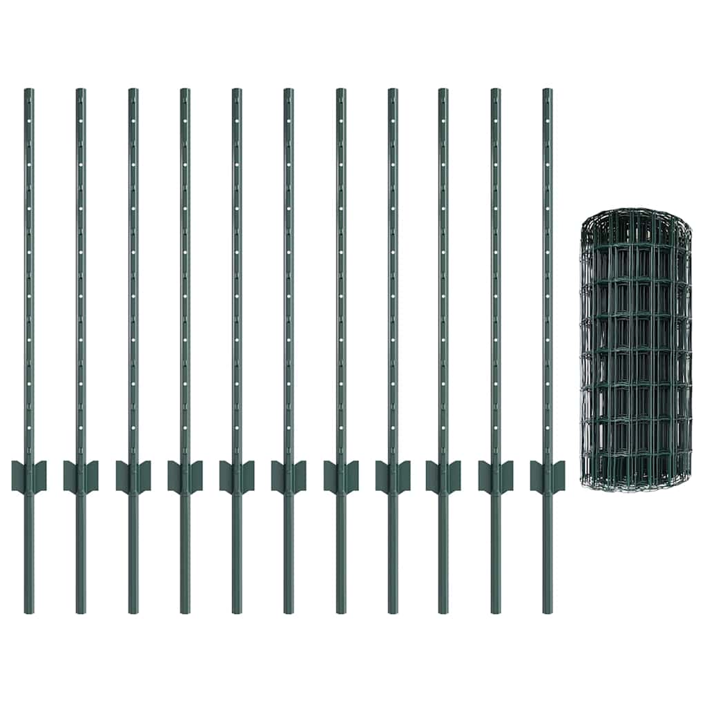 Fence with Post Green