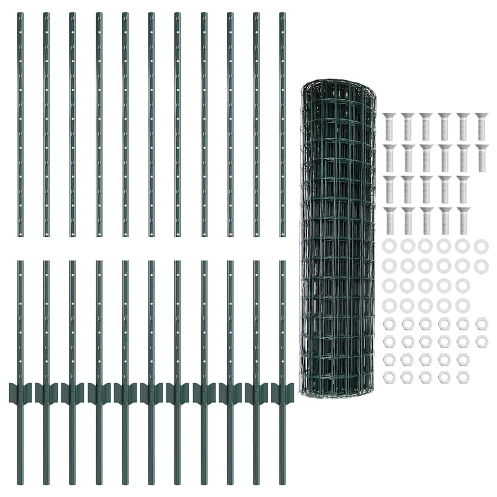 Fence with Post Green